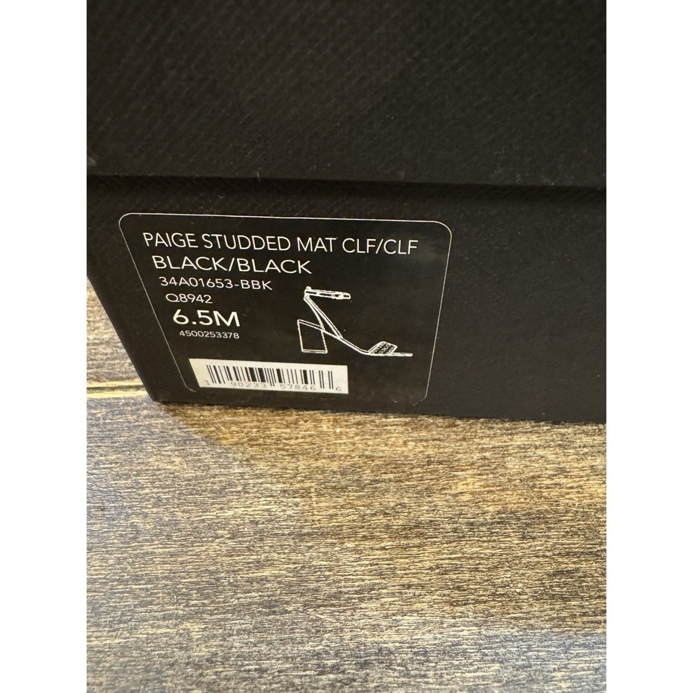 COACH Woman's Paige Studded Heel Sandal‎ Black, Size 6.5 - Picture 9 of 12